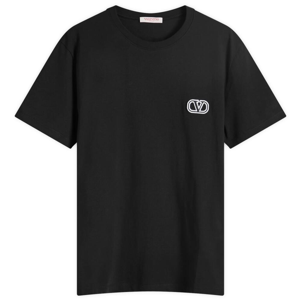 Valentino Men's V Logo T Shirt in Black Cover