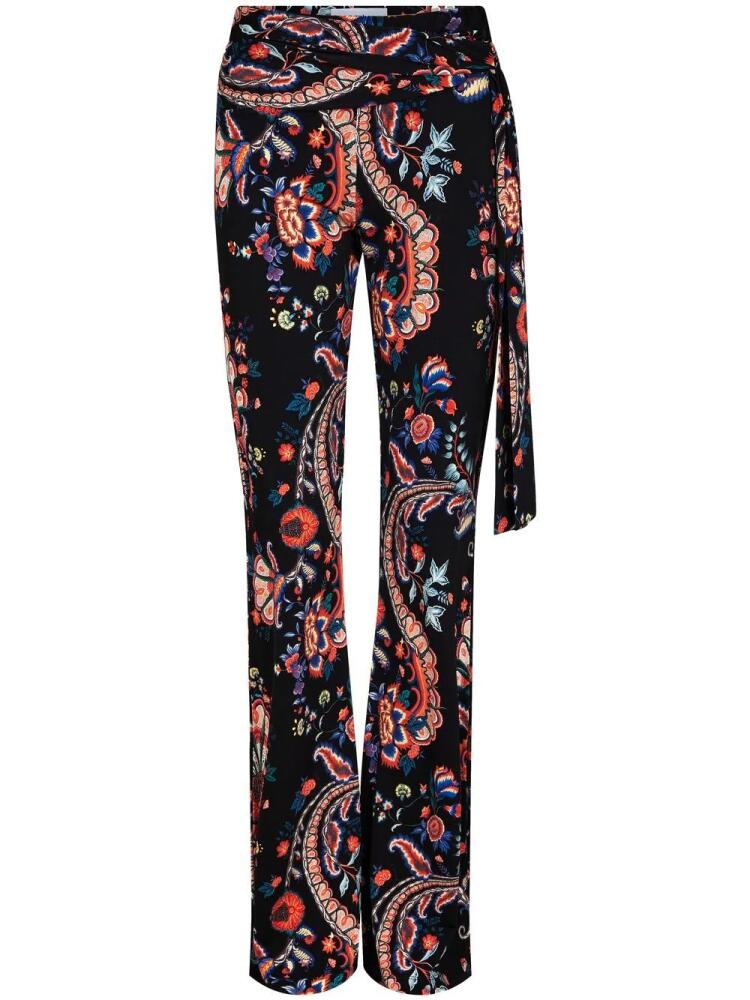 Rabanne paisley-print flared trousers - Black Cover