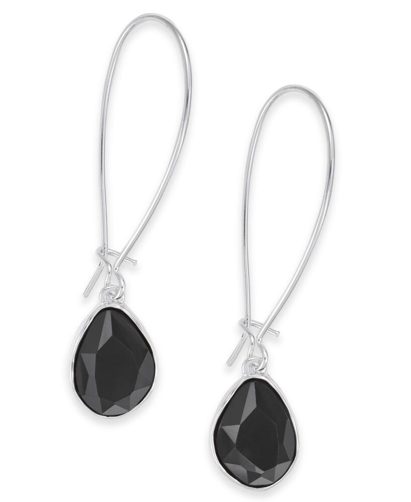 Style & Co Stone Linear Drop Earrings, Created for Macy's - Jet Cover