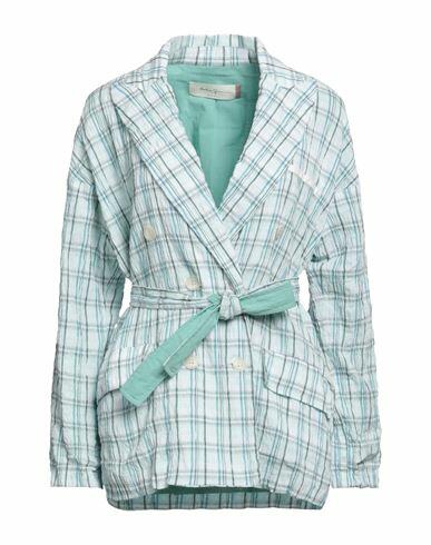 Katia Giannini Woman Blazer Sky blue Viscose, Cotton, Polyamide, Polyester Cover