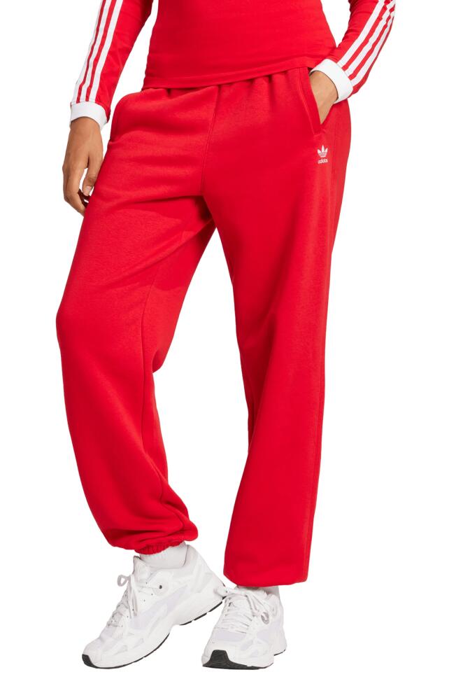 adidas Trefoil Essentials Sweatpants in Better Scarlet Cover