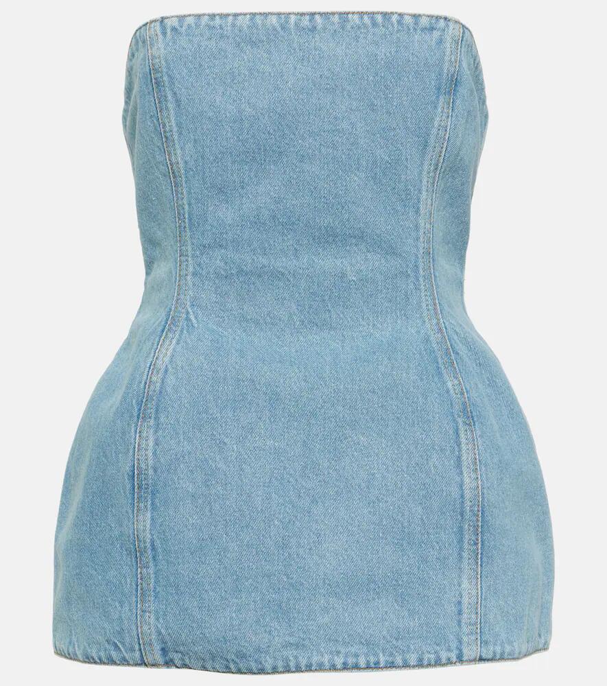 Magda Butrym Strapless denim corset Cover