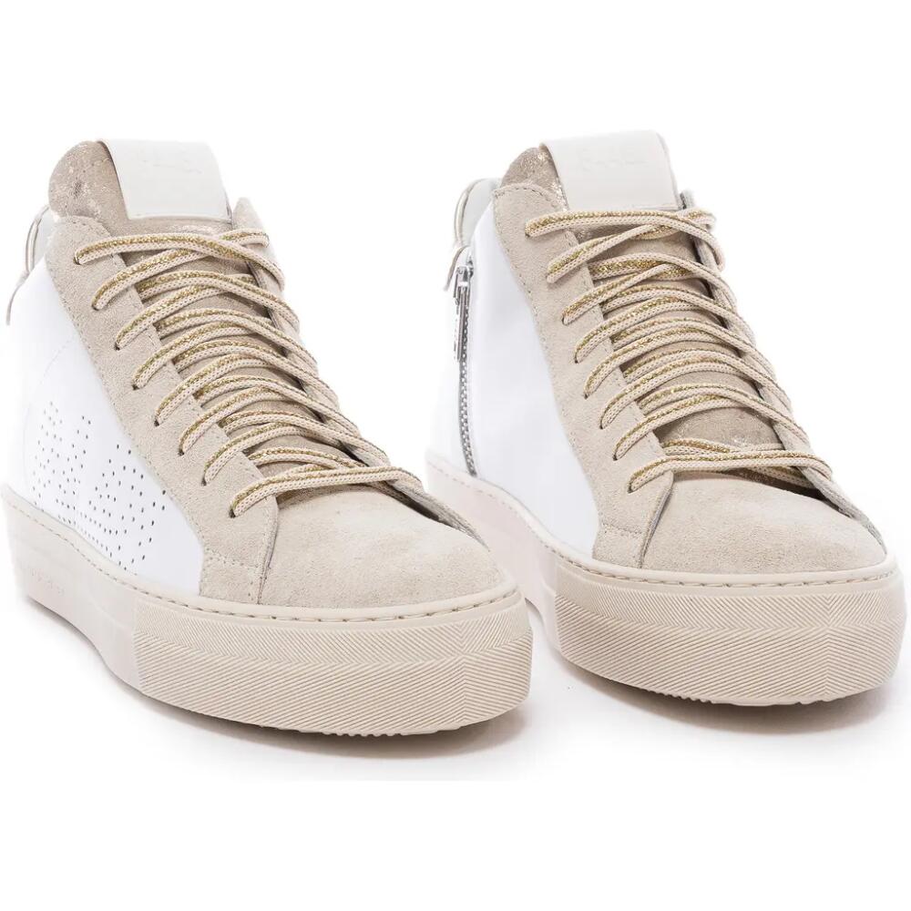 P448 Thea Mid Top Sneaker in Cream-Cloud Cover