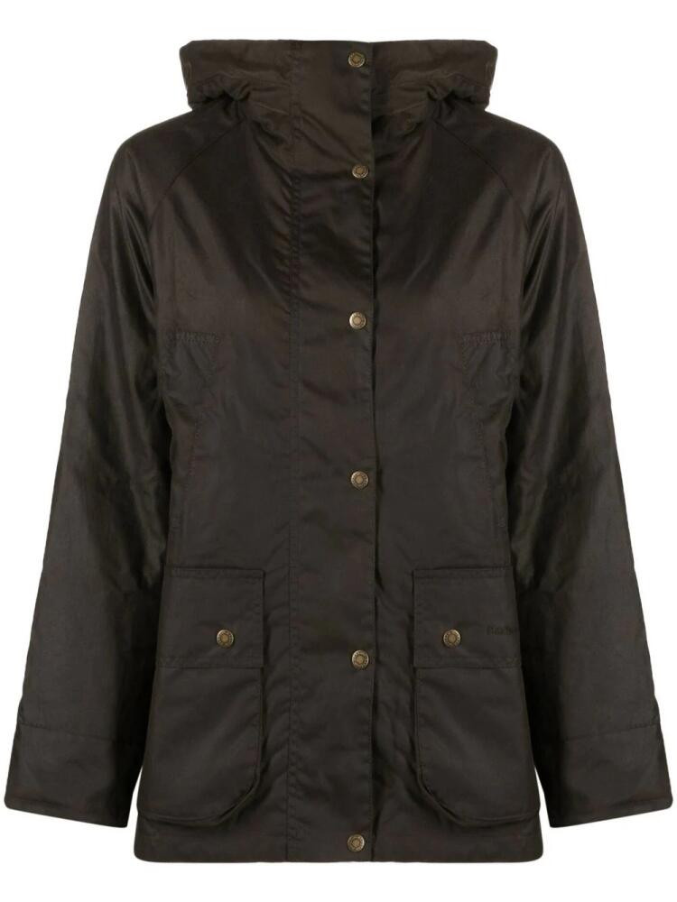 Barbour button-up hooded jacket - Green Cover