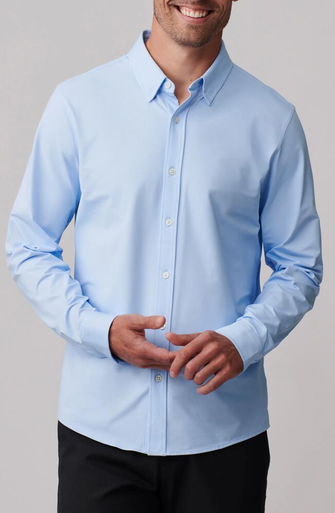 Rhone Slim Fit Commuter Button-Up Shirt in Business Blue Cover