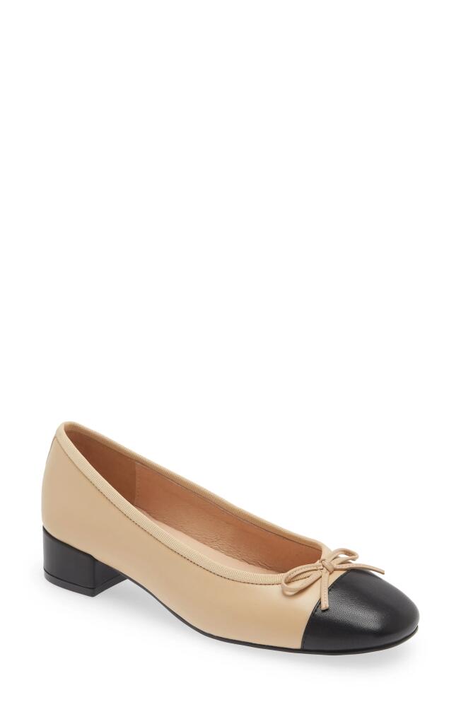 Jeffrey Campbell Dancerie Cap Toe Pump in Natural Black Cover