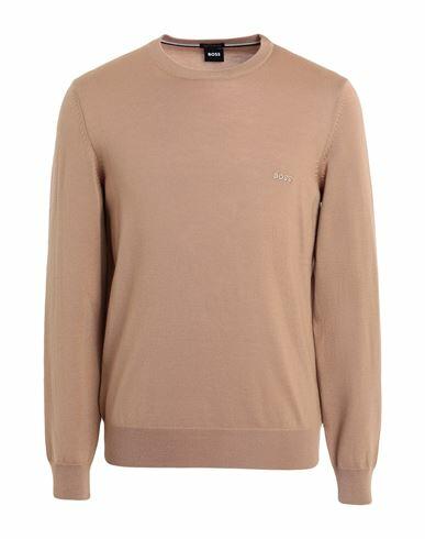 Boss Man Sweater Camel Virgin Wool Cover