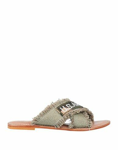 De Siena Woman Sandals Military green Textile fibers Cover