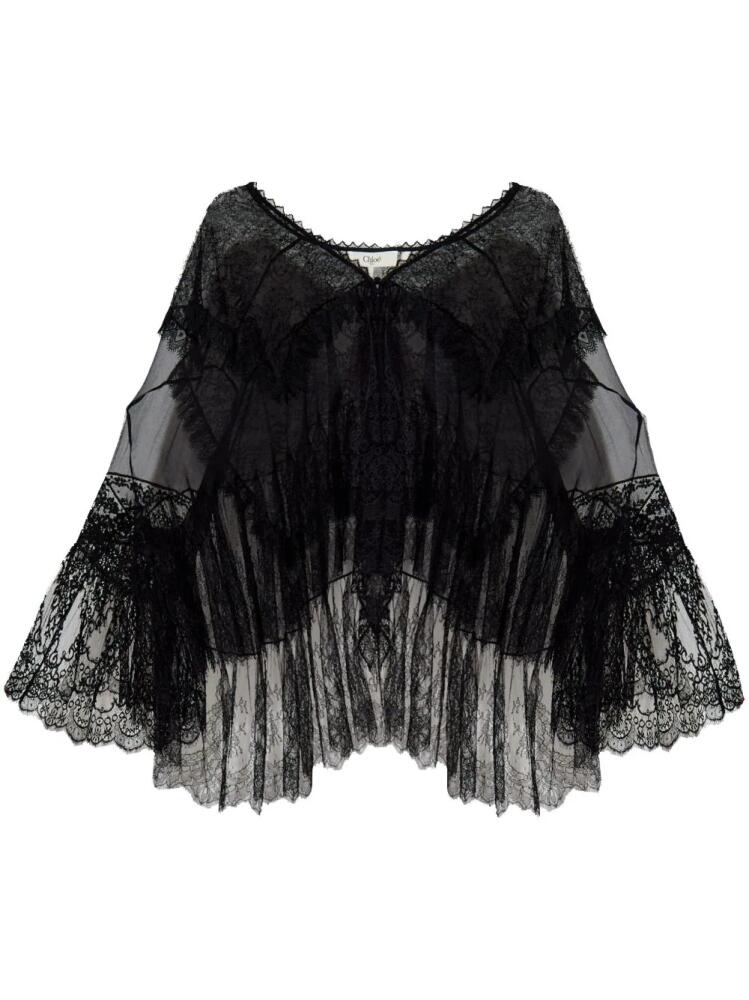 Chloé lace silk top - Black Cover