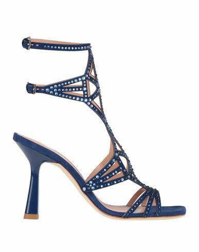 Alberta Ferretti Woman Sandals Blue Leather Cover