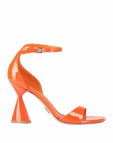 Sergio Levantesi Woman Sandals Orange Leather Cover