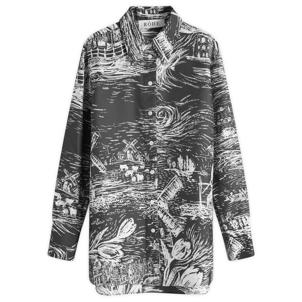 Róhe Women's Relaxed silk shirt in Multi Cover