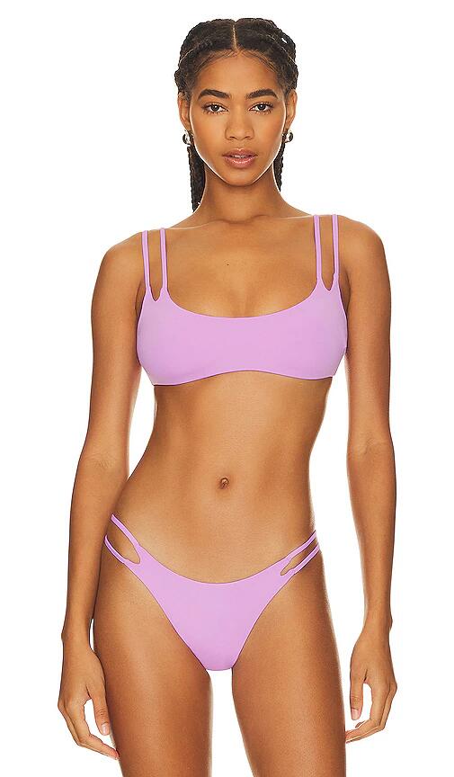 LSPACE Zinnia Bikini Top in Lavender Cover