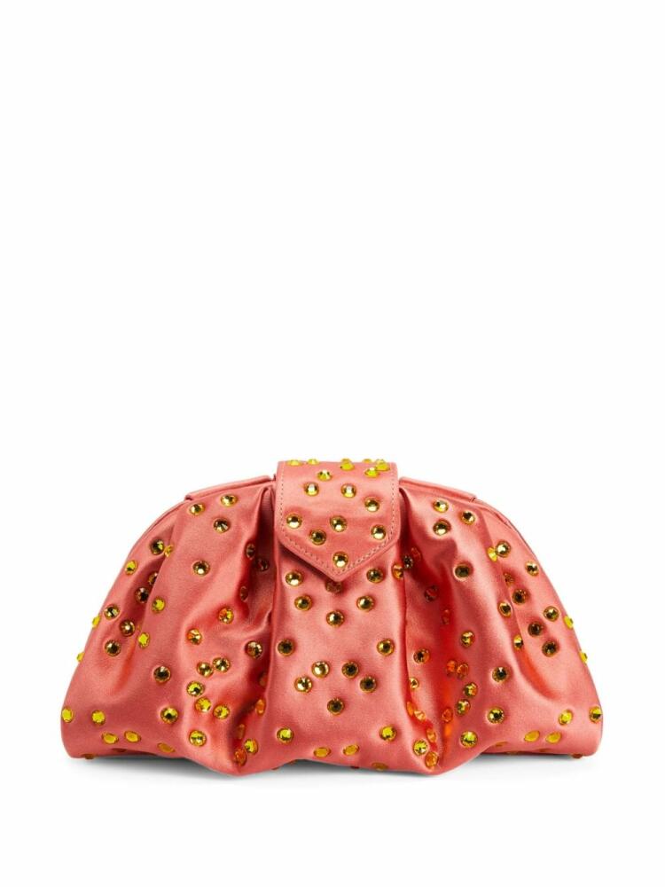 Giuseppe Zanotti Amande Precious rhinestone-embellished clutch bag - Orange Cover