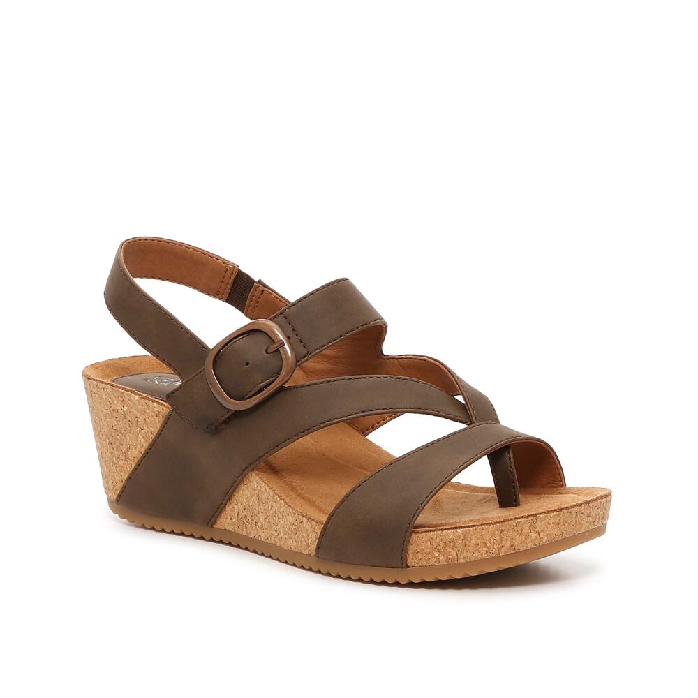 Eurosoft Evelyn Wedge Sandal | Women's | Dark Brown Cover