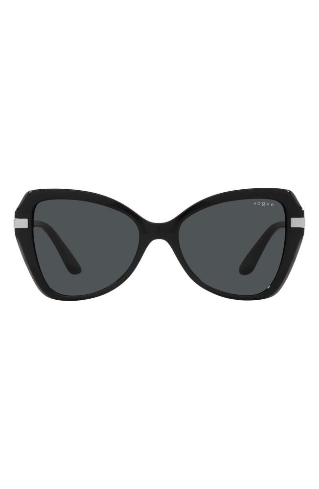 VOGUE 53mm Butterfly Sunglasses in Black Cover