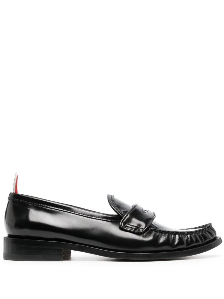 Thom Browne penny-slot leather loafers - Black Cover