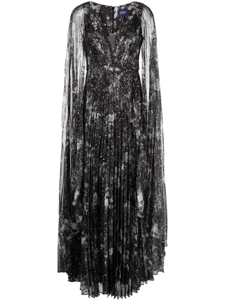 Marchesa Notte Foiled Garden gown - Black Cover