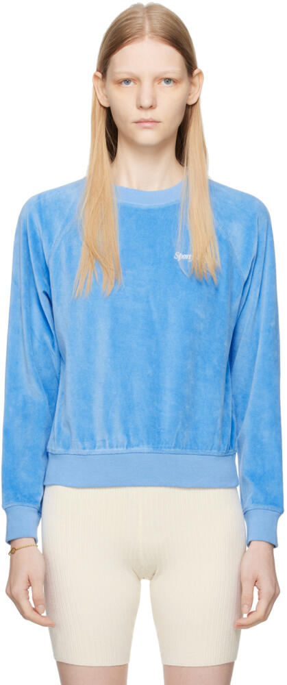 Sporty & Rich Blue Raglan Sweater Cover