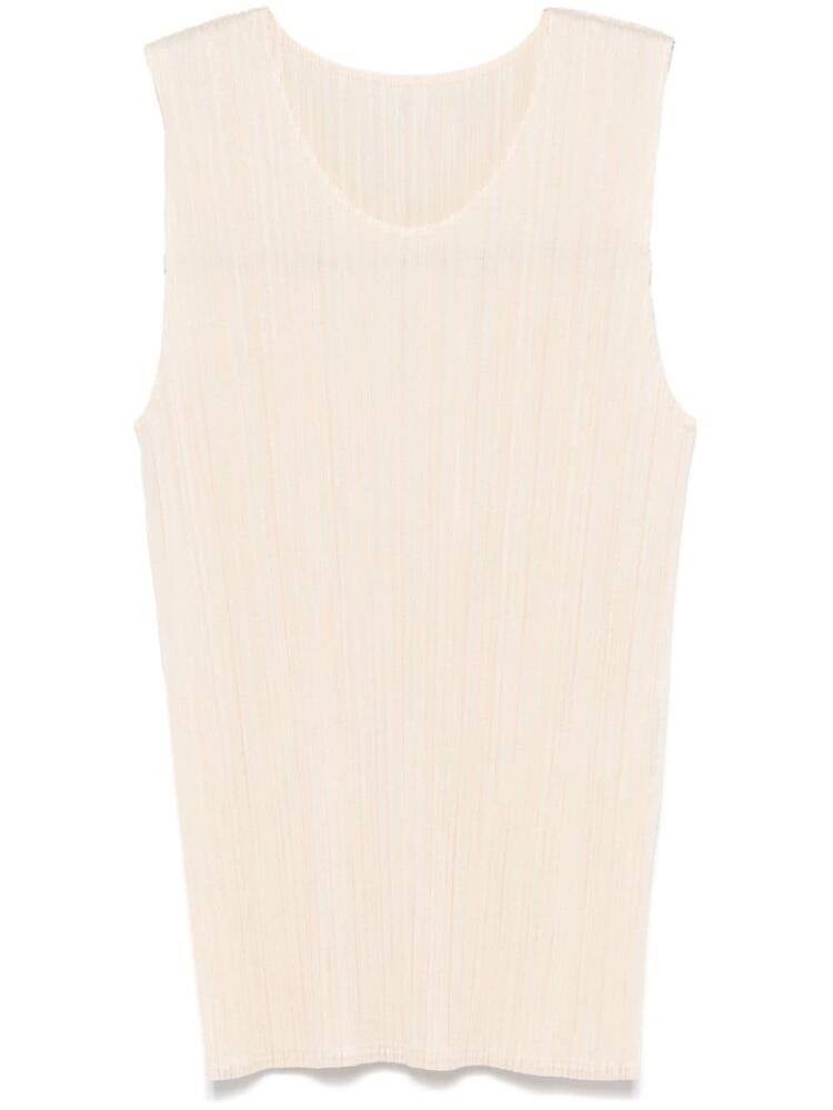 Pleats Please Issey Miyake New Colorful Basics 3 tank top - Neutrals Cover