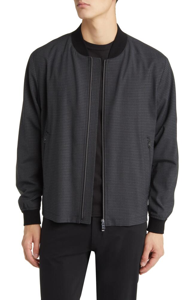 BOSS Hanry Bomber Jacket in Open Grey Cover