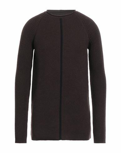 Rick Owens Man Sweater Dark brown Cashmere, Wool, Viscose, Polyester Cover