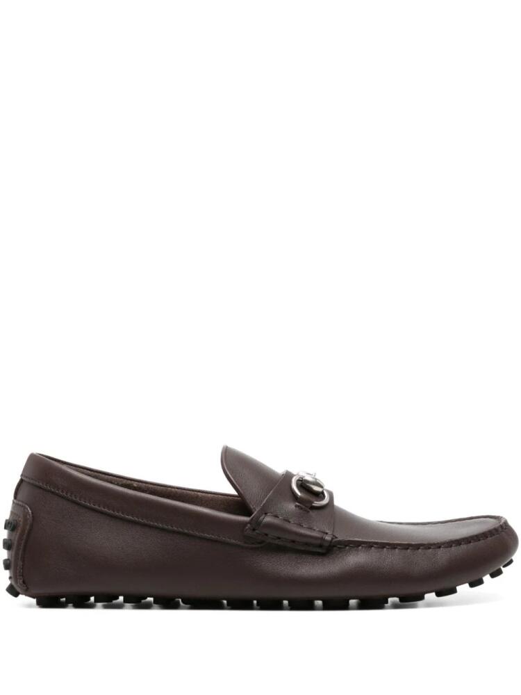 Gucci Horsebit-deatil leather loafers - Brown Cover