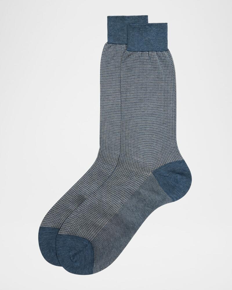 Brioni Men's Cotton-Blend Jacquard Crew Socks Cover