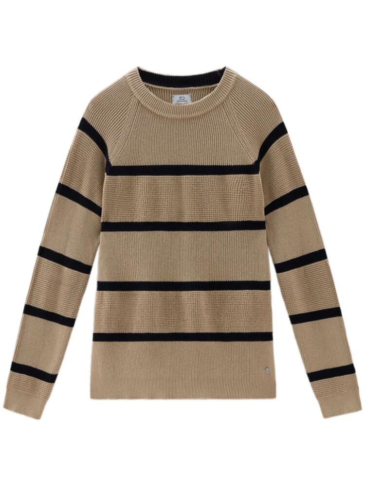 Woolrich striped crew-neck jumper - Neutrals Cover