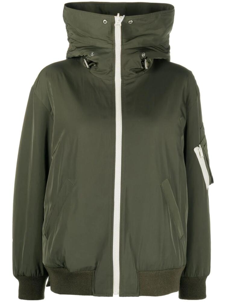 Yves Salomon reversible hooded bomber jacket - Green Cover