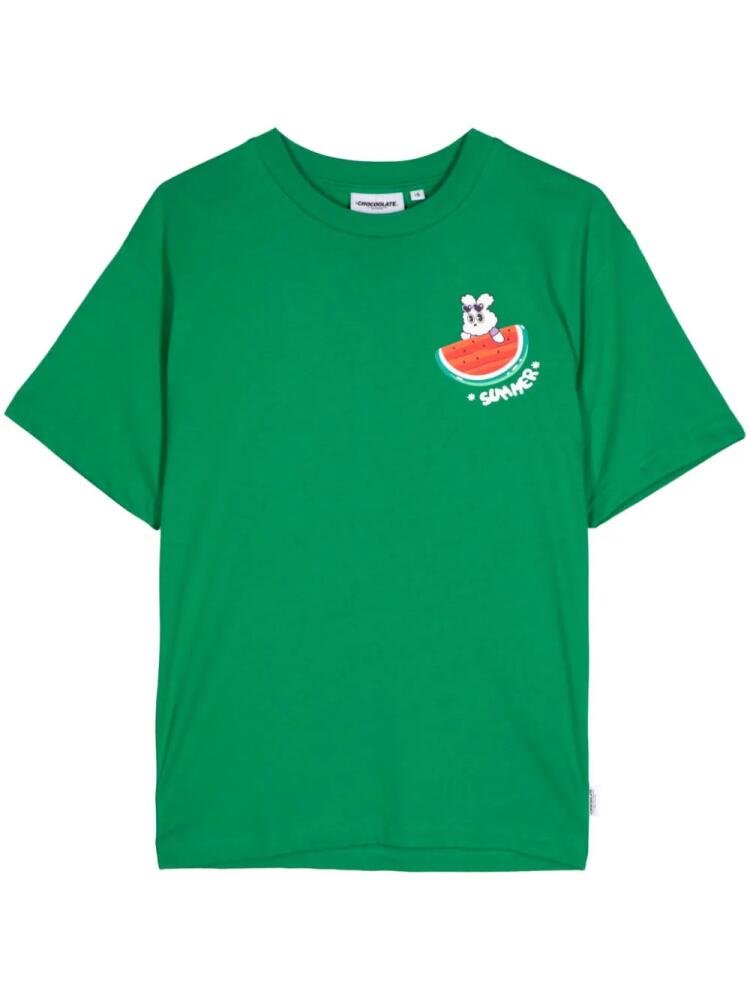 CHOCOOLATE Summer crew-neck cotton T-shirt - Green Cover