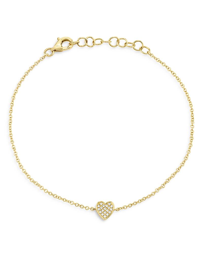 Moon & Meadow 14K Yellow Gold Diamond Heart Bracelet - Exclusive Cover