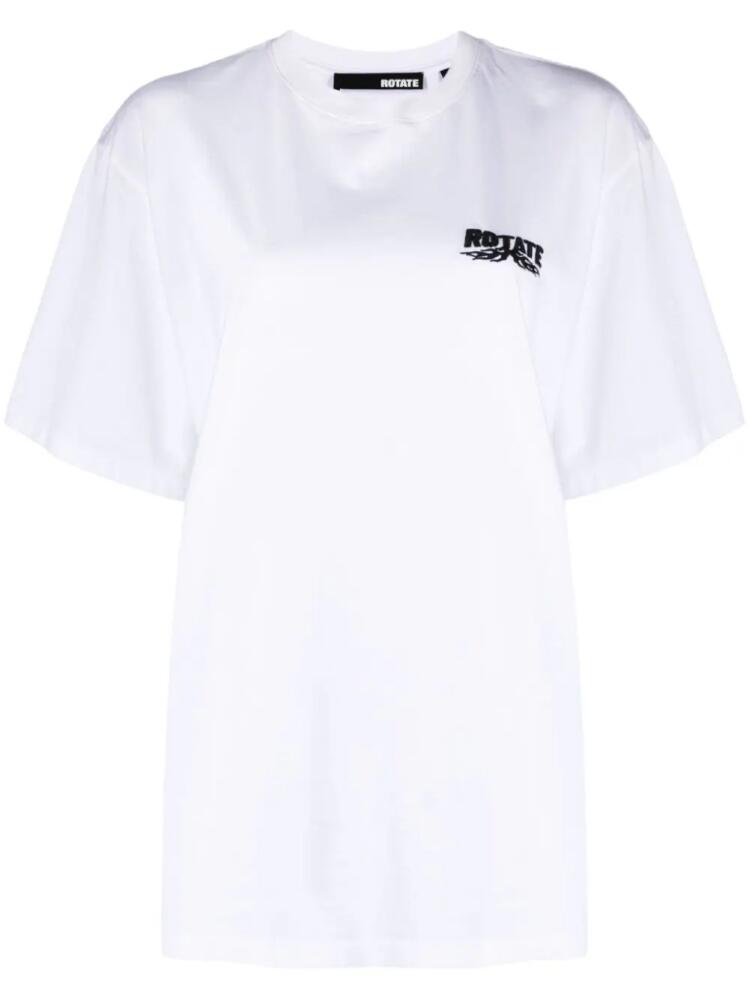 ROTATE BIRGER CHRISTENSEN Enzyme logo-embroidered T-shirt - White Cover