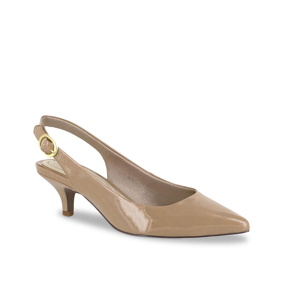 Easy Street Faye Pump | Women's | Beige Patent Cover