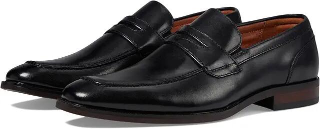 Florsheim Sorrento Moc Toe Penny Loafer (Black Smooth) Men's Shoes Cover