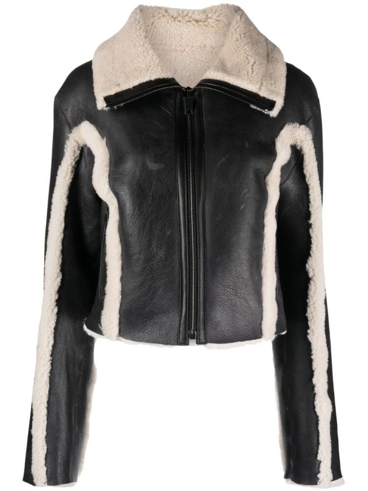 Diesel L-Kriti faux-fur leather jacket - Black Cover