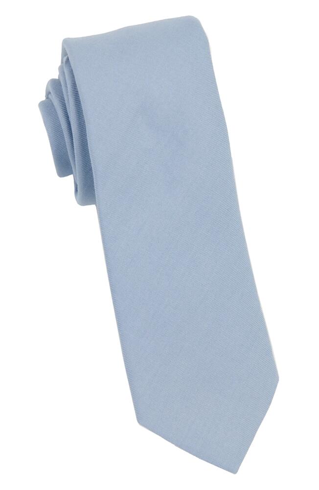 Brooklyn Brigade Solid Cotton Tie in Dusty Blue Cover