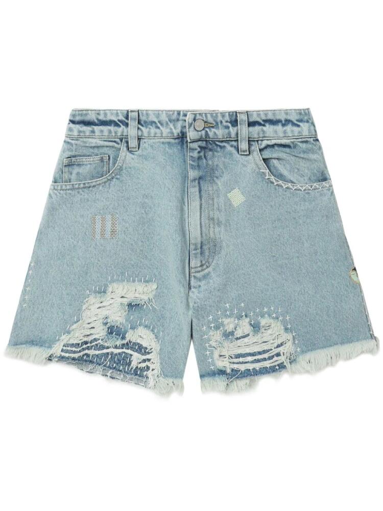 Sea distressed denim shorts - Blue Cover