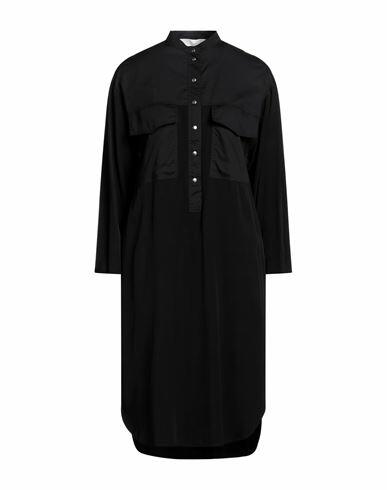 8pm Woman Midi dress Black Viscose, Cotton Cover