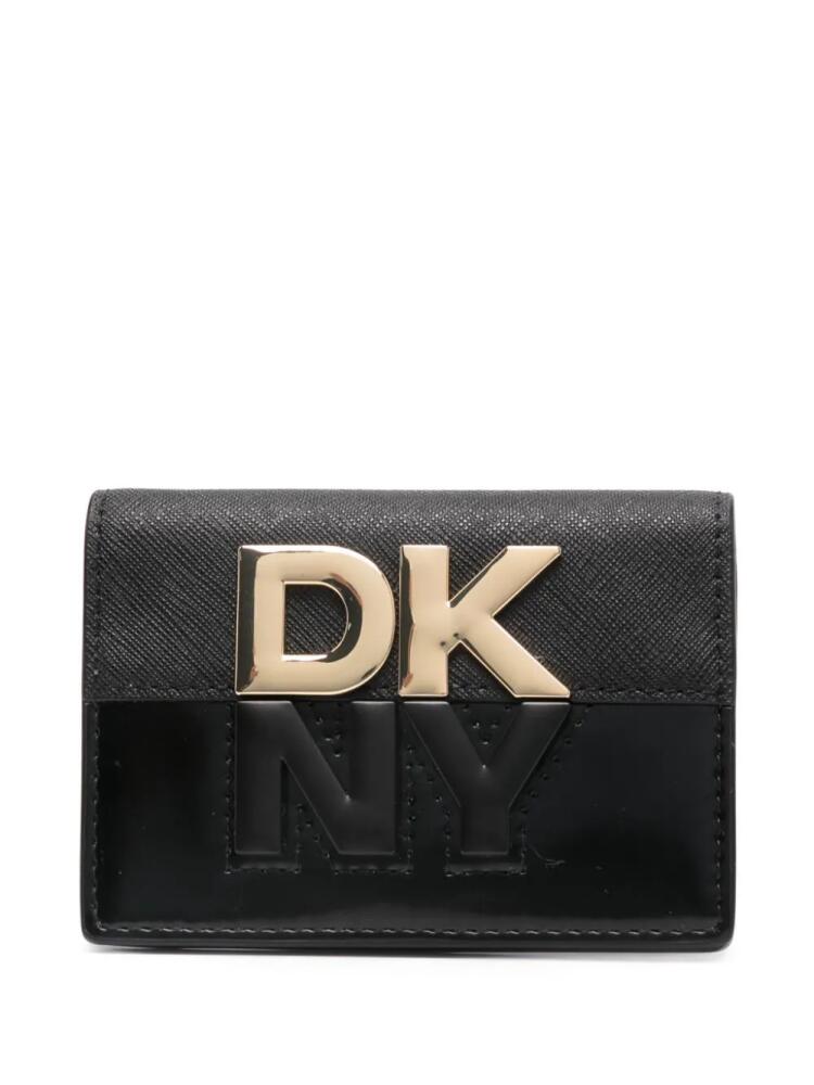 DKNY logo-plaque bi-fold wallet - Black Cover