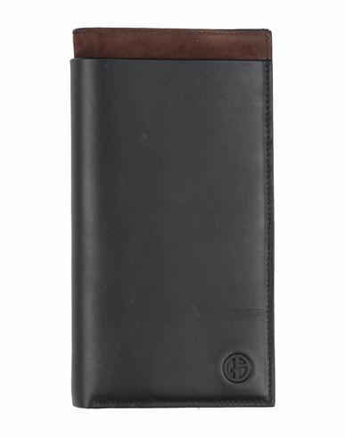 Giorgio Armani Man Wallet Black Calfskin Cover