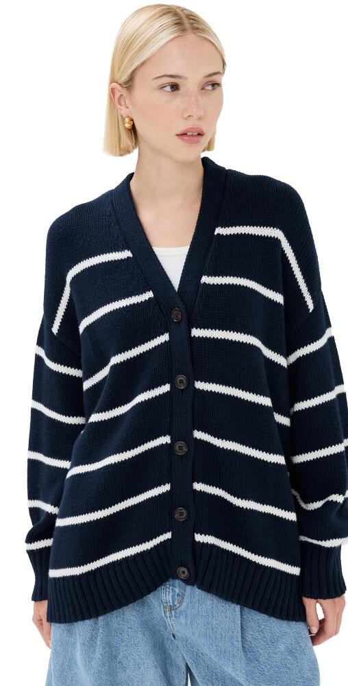 Jenni Kayne Chloe Cardigan Navy/Ivory Stripe Cover