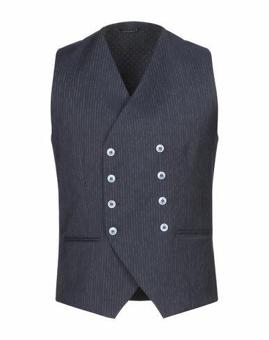 Grey Daniele Alessandrini Man Tailored Vest Midnight blue Wool, Polyester, Viscose, Elastane Cover