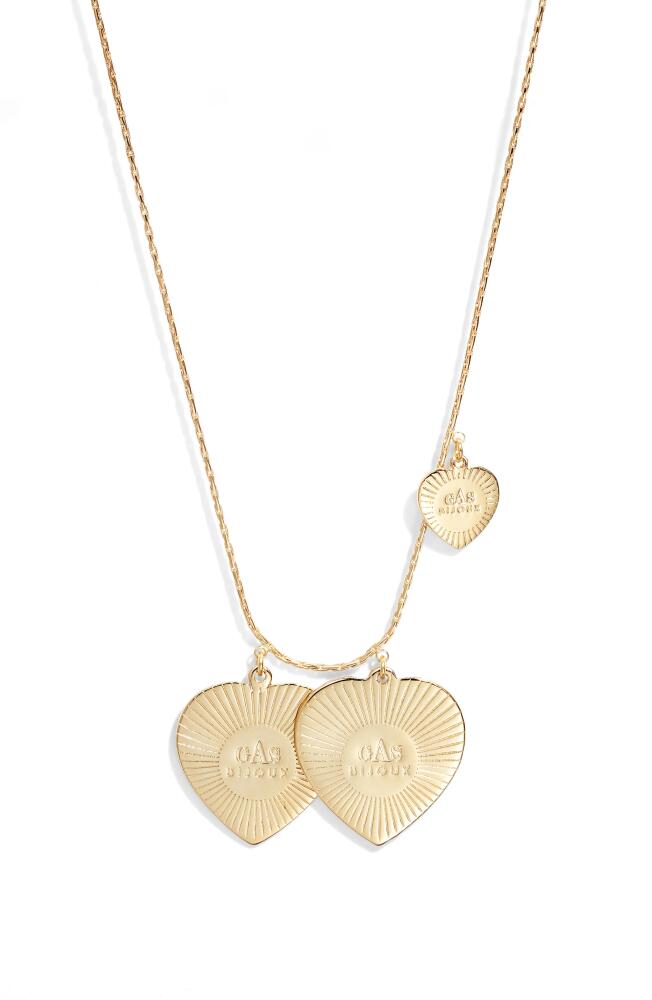 Gas Bijoux Heart Pendant Necklace in Gold Cover