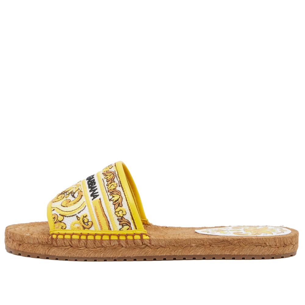 Dolce & Gabbana Women's Raffia and Printed in Espadrille Cover