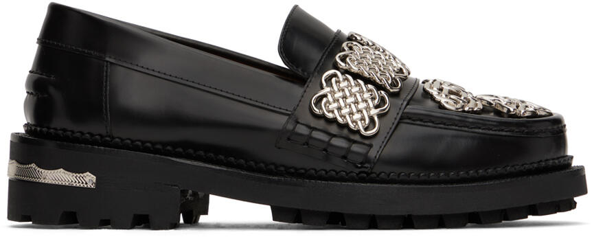 Toga Pulla SSENSE Exclusive Black Embellished Loafers Cover