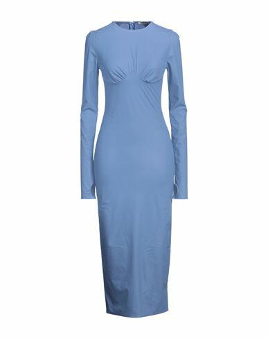 Alessandro Vigilante Woman Midi dress Pastel blue Viscose, Elastane Cover