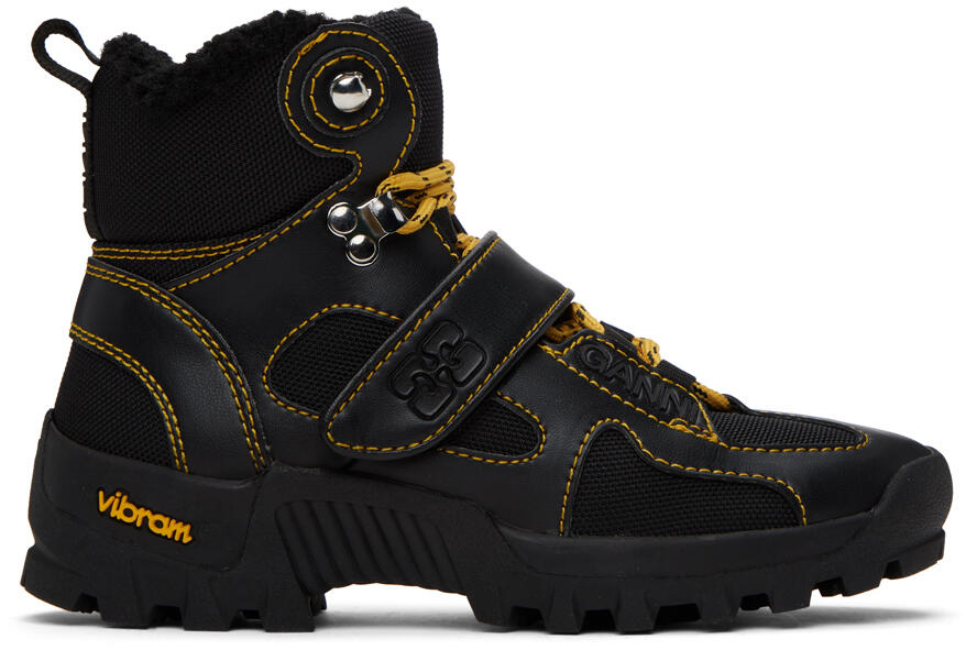 GANNI Black Performance Hiking Boots Cover