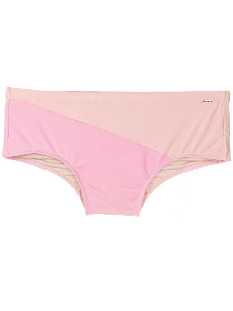 Amir Slama panelled swim trunks - Pink Cover