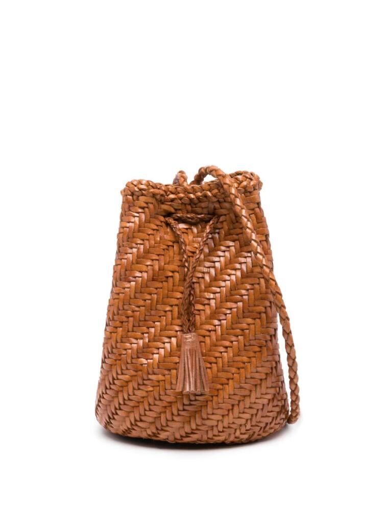 DRAGON DIFFUSION Pompom Double Jump bucket bag - Brown Cover